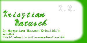 krisztian matusch business card